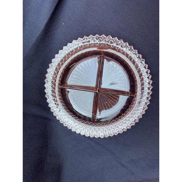 Vintage Anchor Hocking Miss America Pink Depression Glass 4-Section Relish Dish - Picture 5 of 6